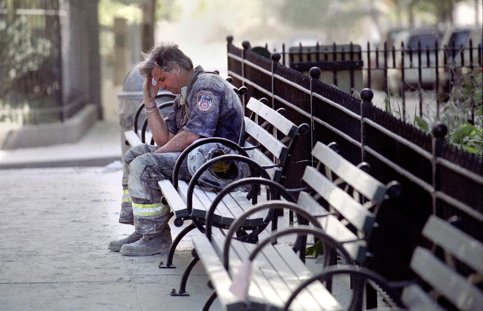 FDNY firefighter, Dan Potter, p...Trade Center on Sept. 11, 2001.