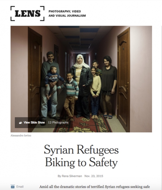 Syrian Refugees Biking to Safety