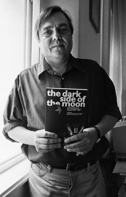 Drago Yancar, writer, Ljubljana, Slovenia, 1989 , &nbsp;wrote&nbsp;The Dark Side of the Moon: A short history of the totalitarianism in Slovenia, 1945 -- 1990 - &quot;Everything that took place in the forty-fiveyears of communist dictatorship must be clearly imprinted into Slovenianawareness, just like the memory, of the Holocaust lest a nation not wantingto know its past be condemned to re-live it again, maintains.&quot; -  Part of a series of portraits and interviews with writers and artist that I made during my two months stay in Ljubljana, questioning the change in identity from having been Yugoslavian to becoming Slovenian.