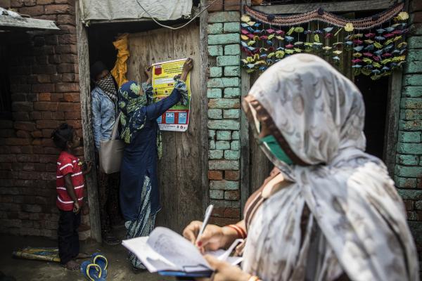 Image from India's Covid-19 pandemic - In this picture taken on June 9, 2020, Accredited Social...