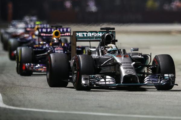 Image from Sports - Mercedes Formula One driver Lewis Hamilton of Britain...