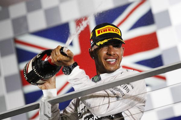 Image from Sports - Mercedes Formula One driver Lewis Hamilton of Britain...