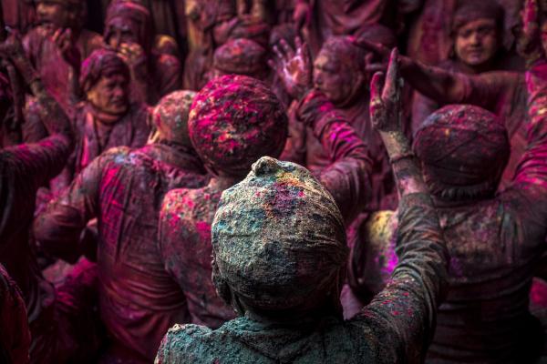 Religion and Festivals - Hindu devotees take part in a traditional gathering...