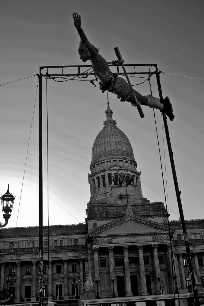Burying the past, present hopes -                   El Circo Abierto (Open Circus) protest...
