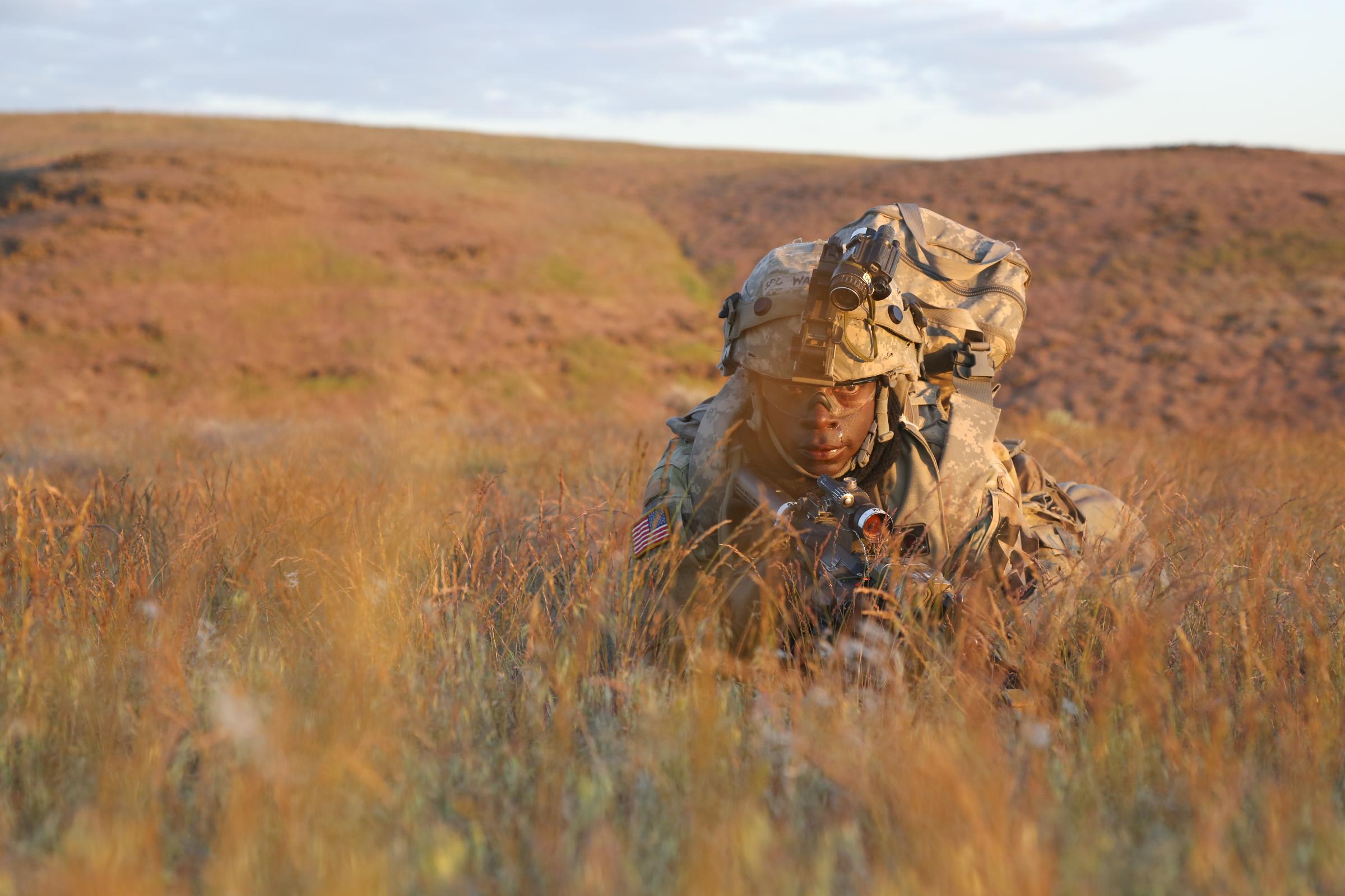 Military Photography - A U.S. Army Soldier from 1-17th Infantry Battalion, 2nd...