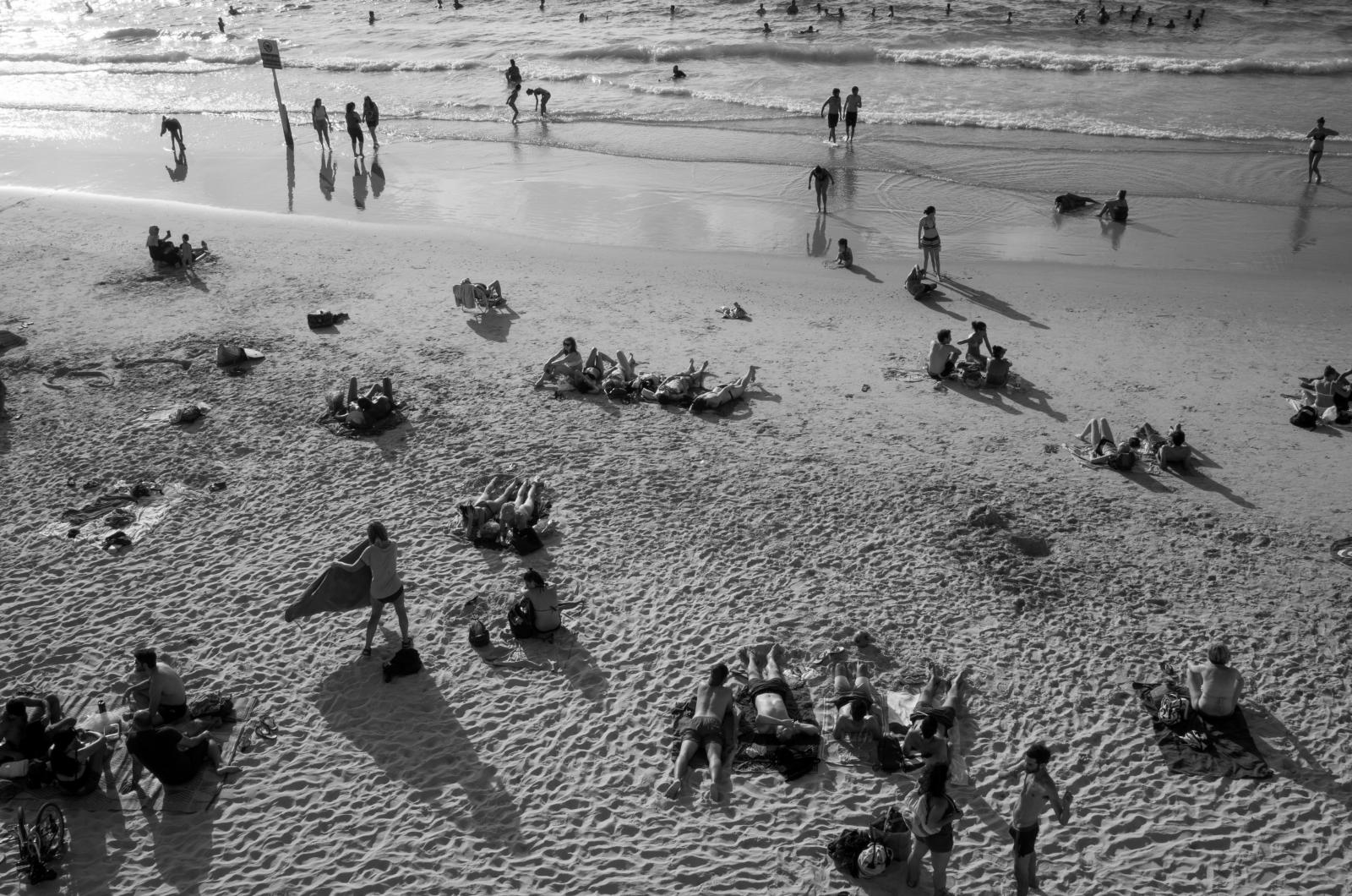 Sea season, beach of Tel Aviv