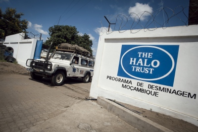 Image from Women De-Miners, Mozambique. -  Deployment day. HALO Deminers leave Zimpeto compound in...