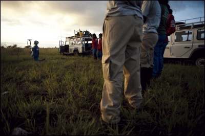 Women De-Miners, Mozambique. -  Each morning the deminers run through their drill in a...