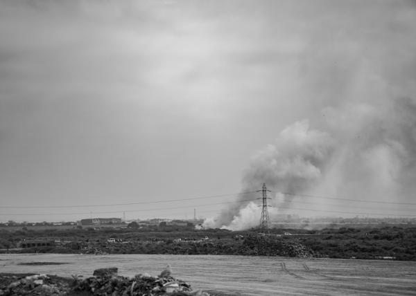 Karachi's Malir River Guardians: Defending Land, Culture, and Ecology -       The garbage dump is set on fire near Korangi EBM Causeway in Karachi, Sindh, Pakistan on 09...