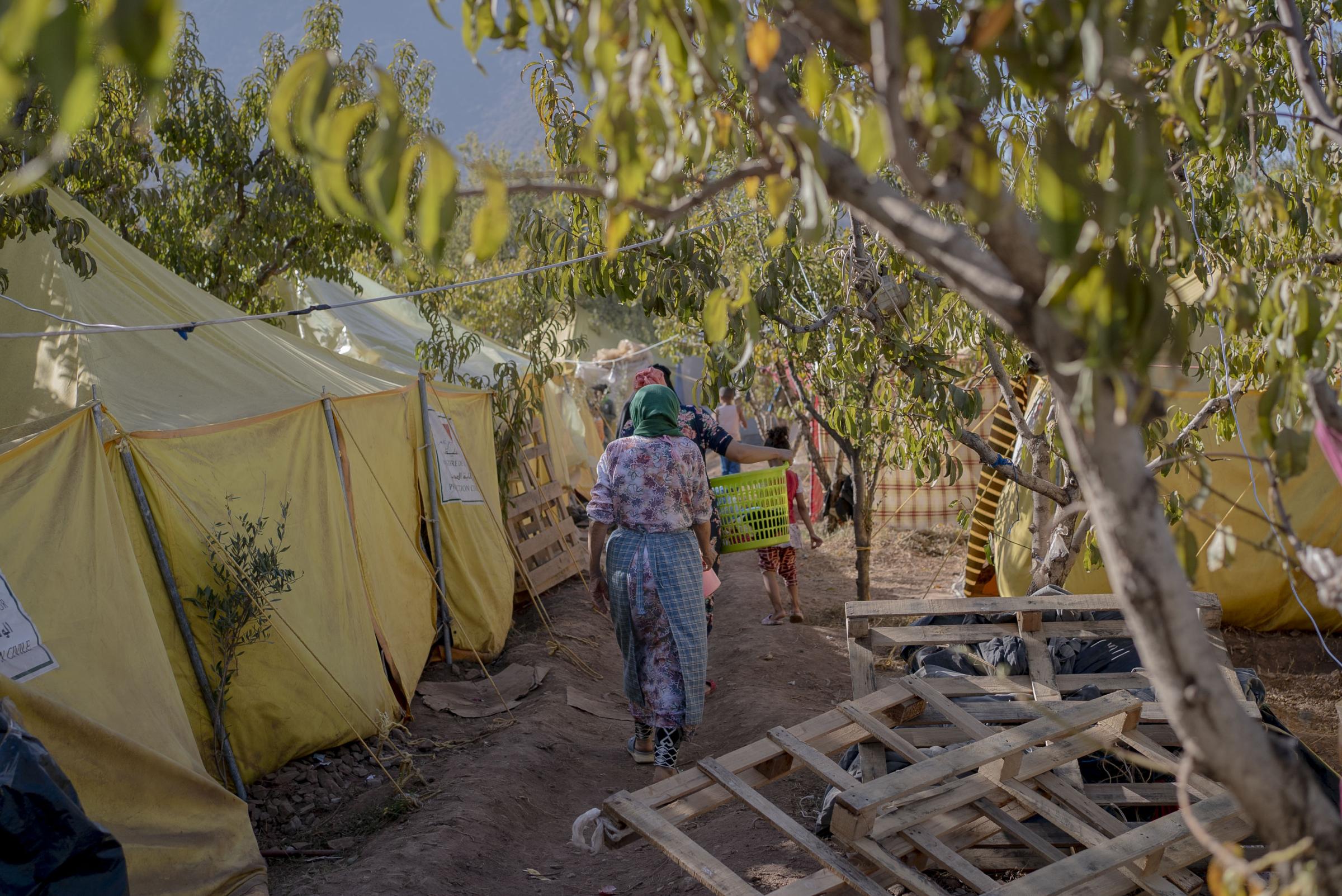 Maroc - the shock - Un camp installé dans le village de Ouirgane.