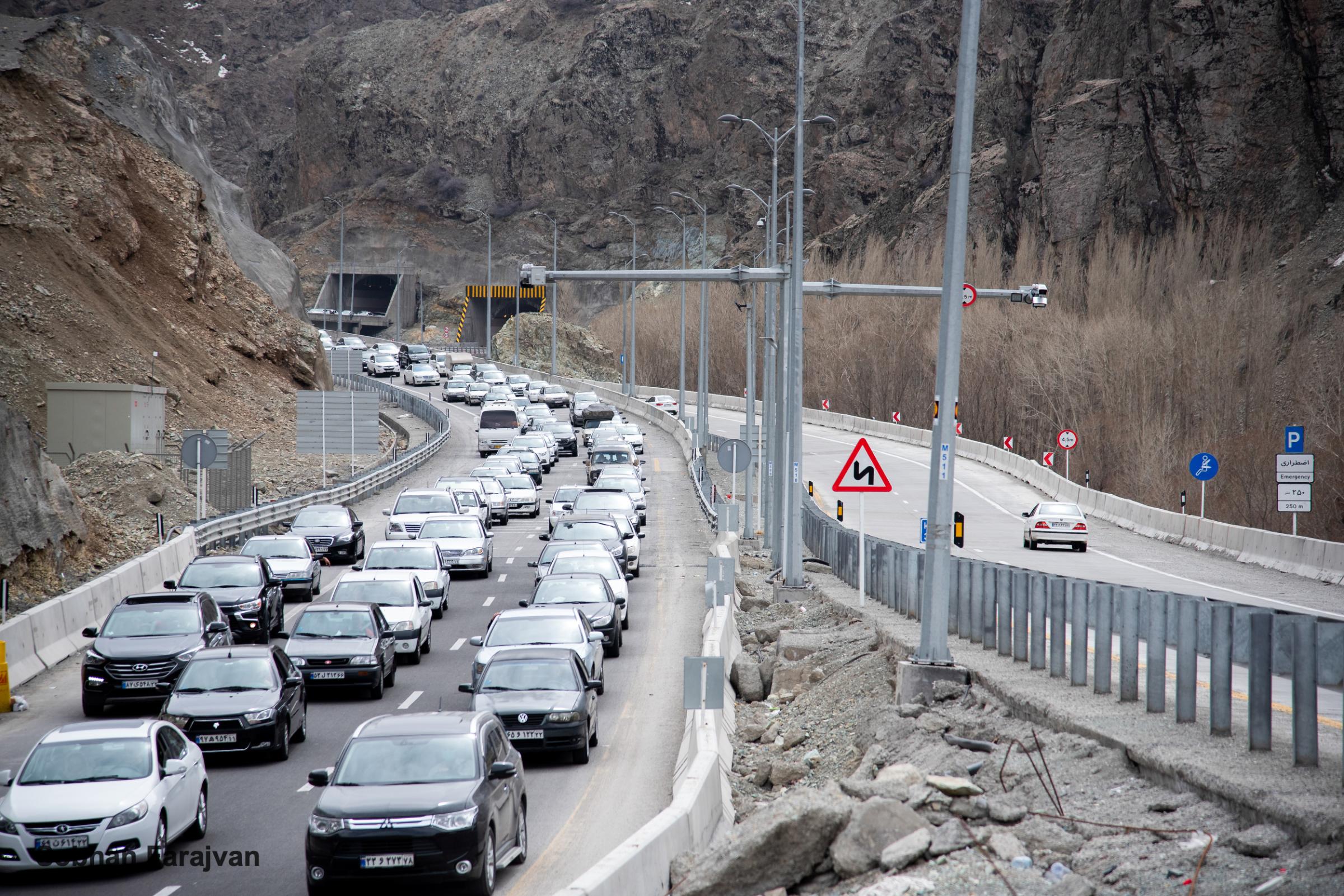 COVID-19 pandemic in Iran (2020-2022) - New year holidays heavy traffic on the Tehran-North...