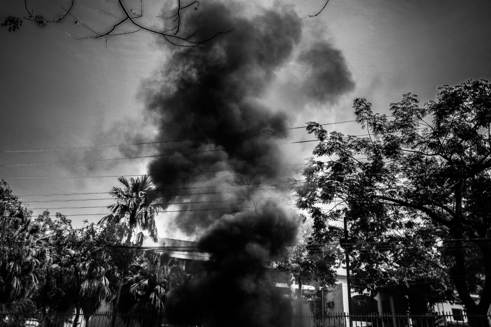 Black smoke is coming out from ...haka, Bangladesh, 3 March 2015.