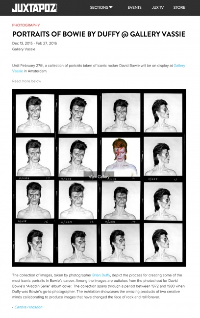 Portraits of Bowie by Duffy