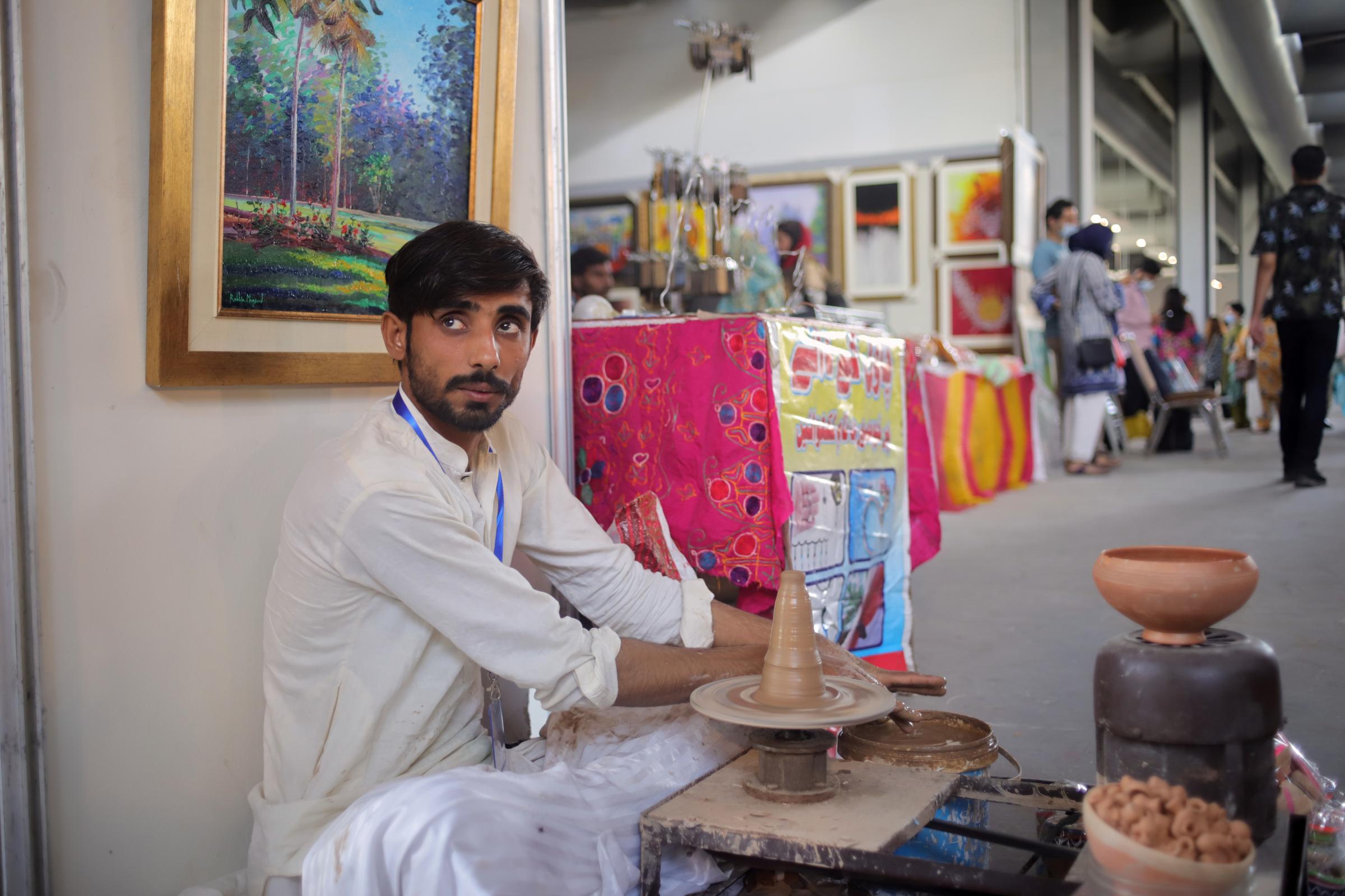 Labour of Love  -  Ibrahin Alam Mehboob is a pottery maker of 25 old and he...