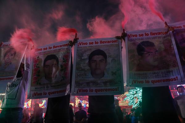 Image from Singles -   National march for Ayotzinapa, CDMX, 2021.  