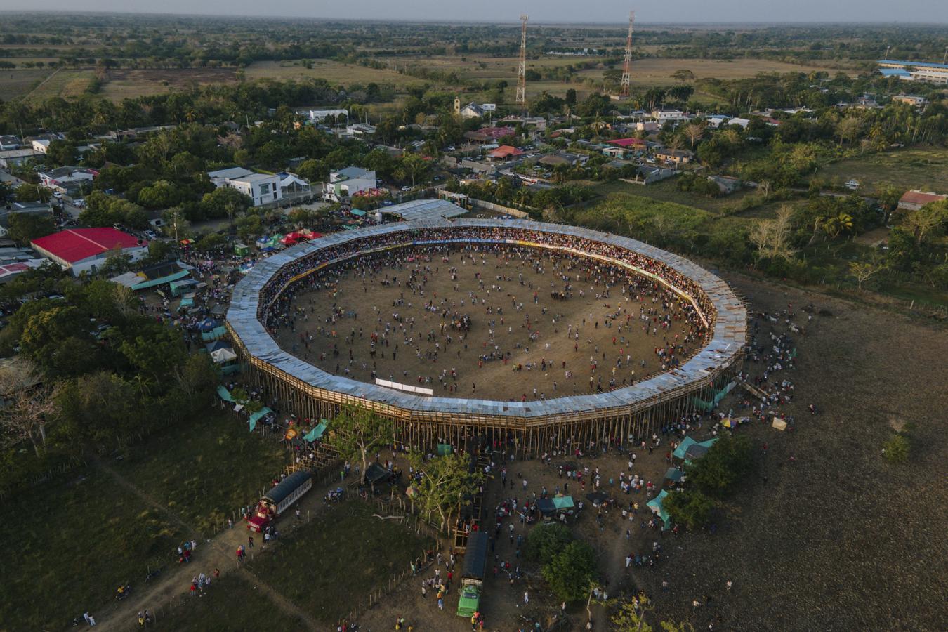 Aerial view of "The Mother...r slaughtered. Cotorra Colombia