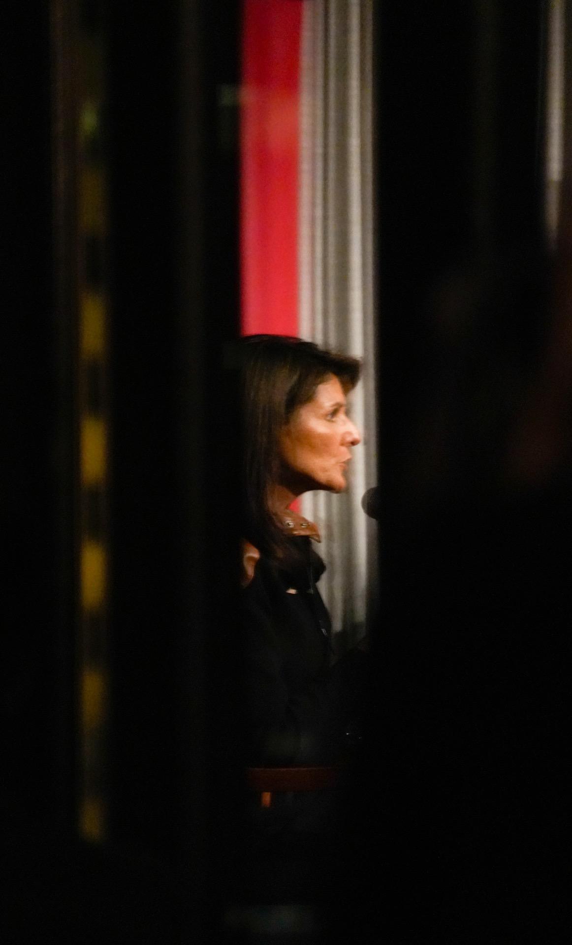 2024 Iowa Caucus  - Presidential candidate Nikki Haley speaks at a Run GenZ event at The Des Moines Embassy Club on...