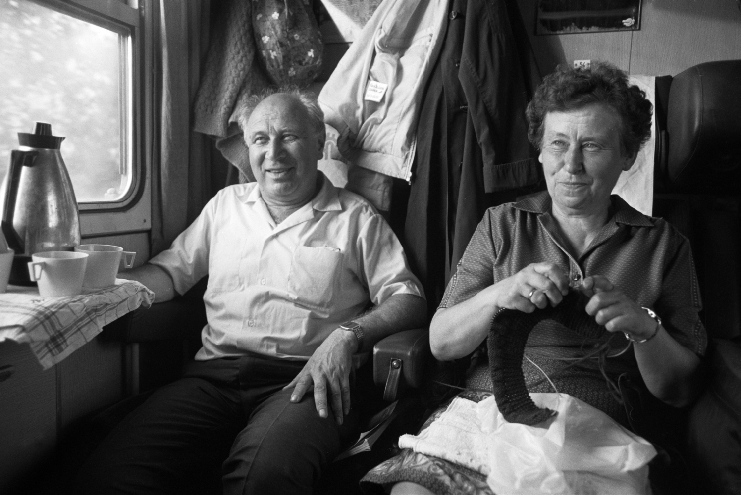 Return - The Baltic Express, Budapest to Dresden 1990 - an elderly...