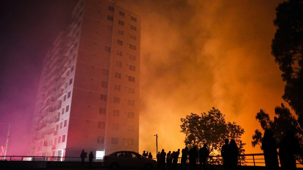 AFP:Großfeuer in chilenischem Badeort - mindestens zwei Tote