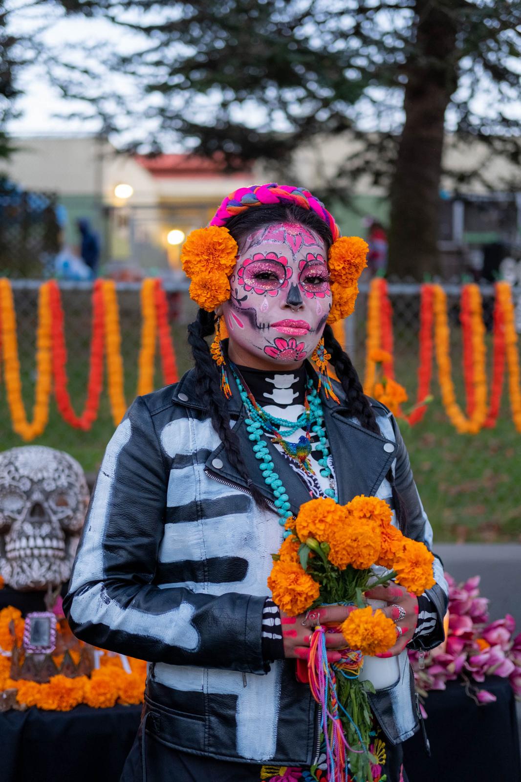 Day of the Dead Celebration - Karem Ramirez dresses as Catrina to celebrate the Day of...