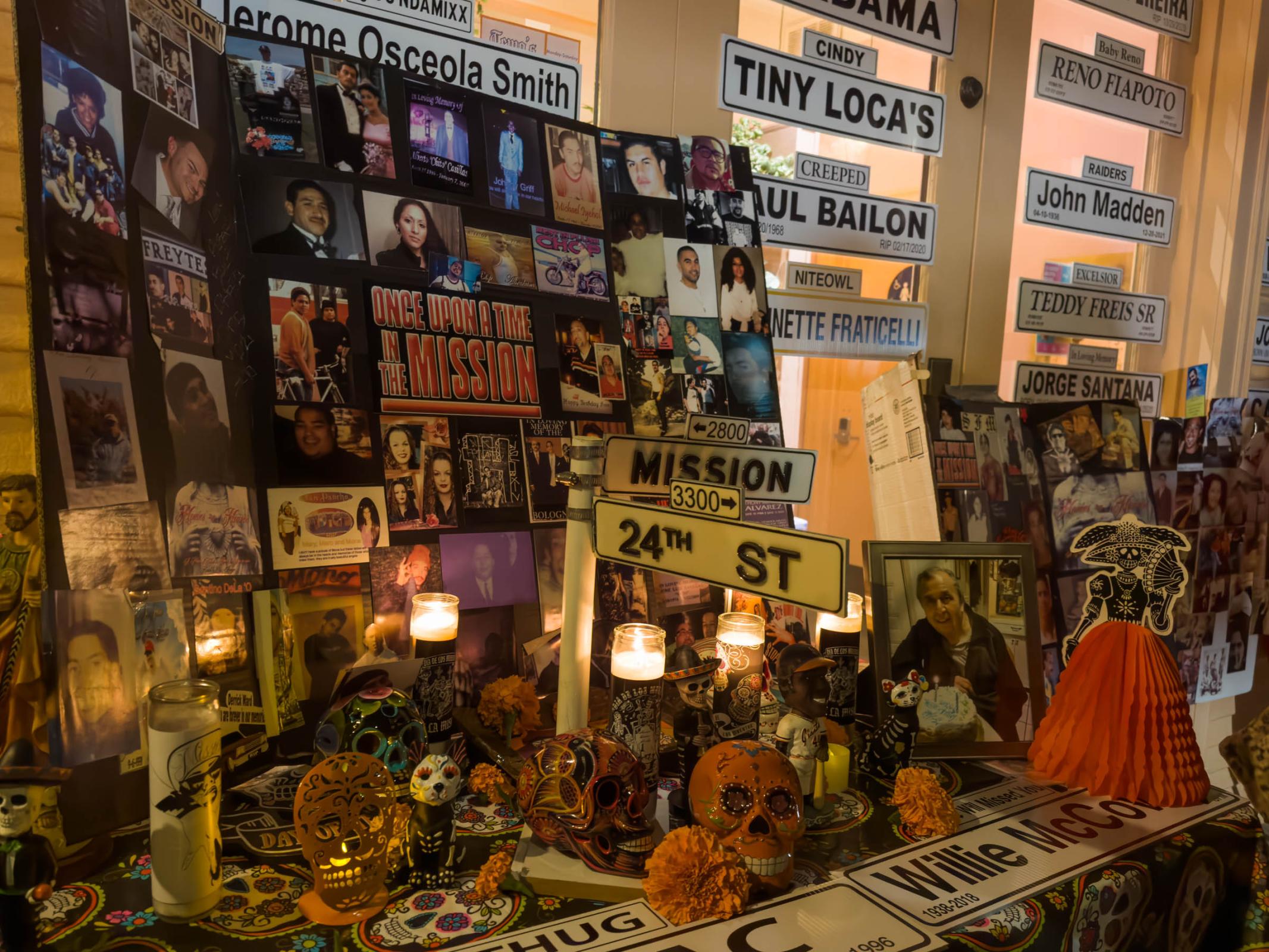 Day of the Dead Celebration - Altar to remember the lost loved ones from the Mission...