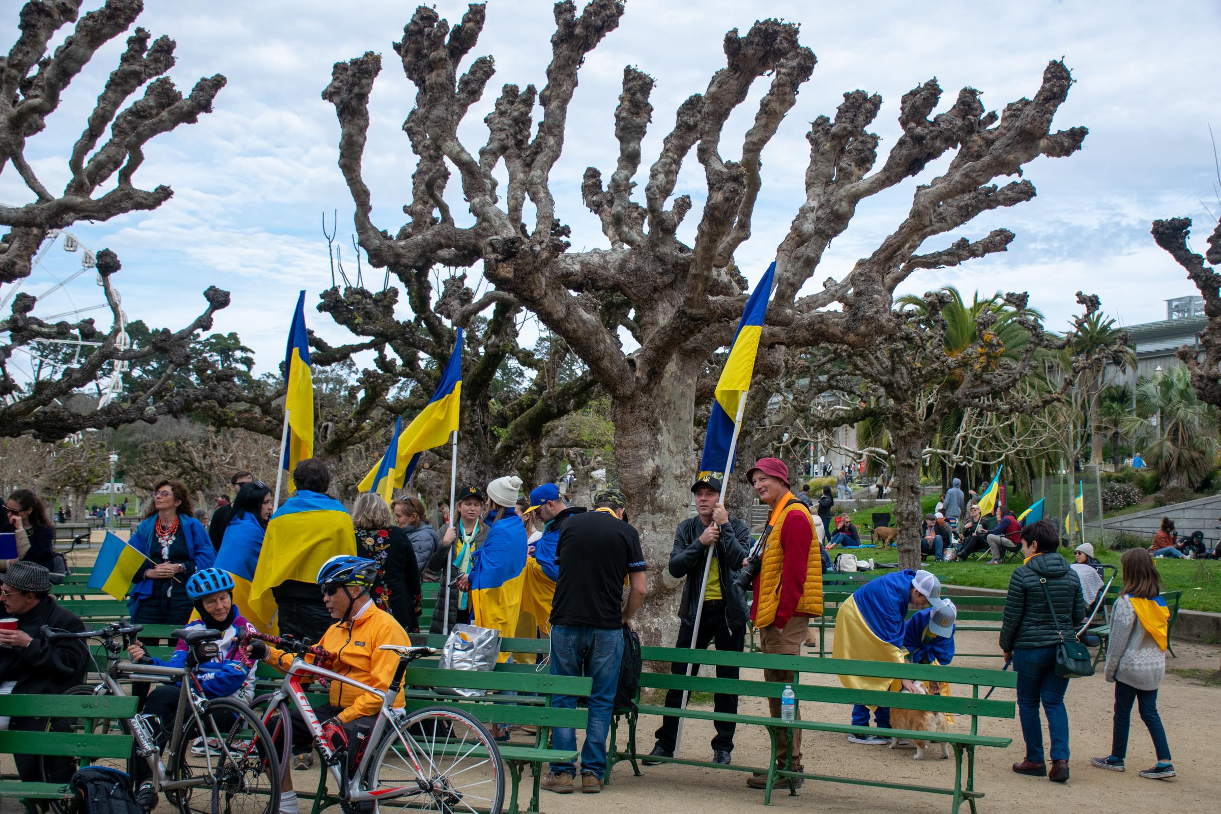 Concert for Ukraine -  People from the Ukraine community in San Francisco and...