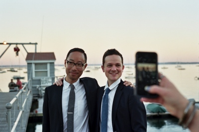 Image from xi: State of the Union - Yuta and Damien at our friends wedding, Larchmont, NY