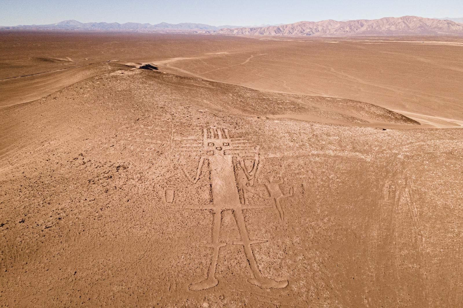 HUARA, CHILE - JUNE 16: Aerial ...ng practices in some religions.