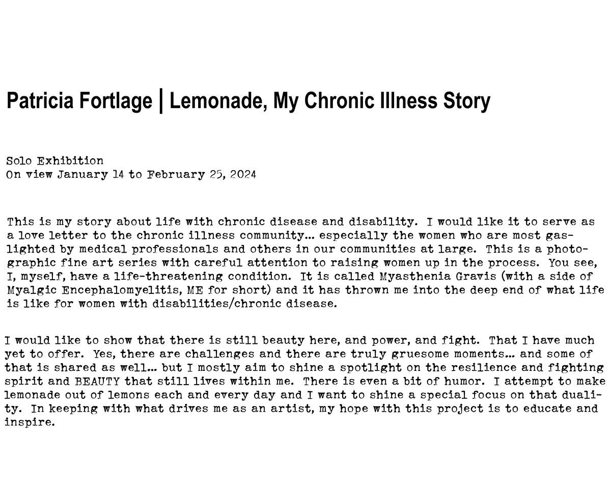 Online Solo Exhibition - Lemonade, My Chronic Illness Story