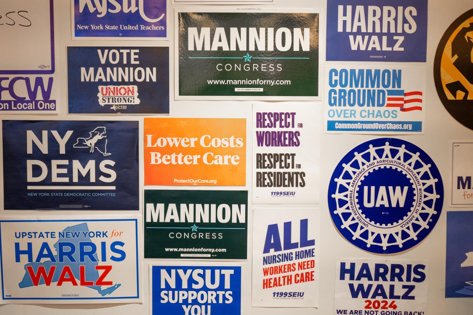  Posters of different designs a... his own election watch party. 
