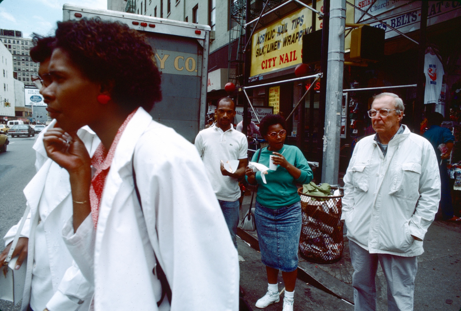 Jasper Johns on Canal Street, New York City 1985