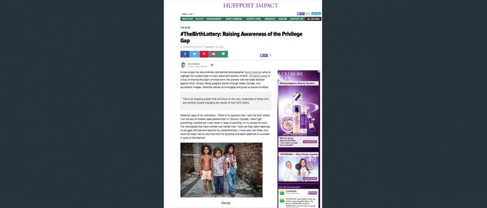 Huffington Post features #thebirthlottery