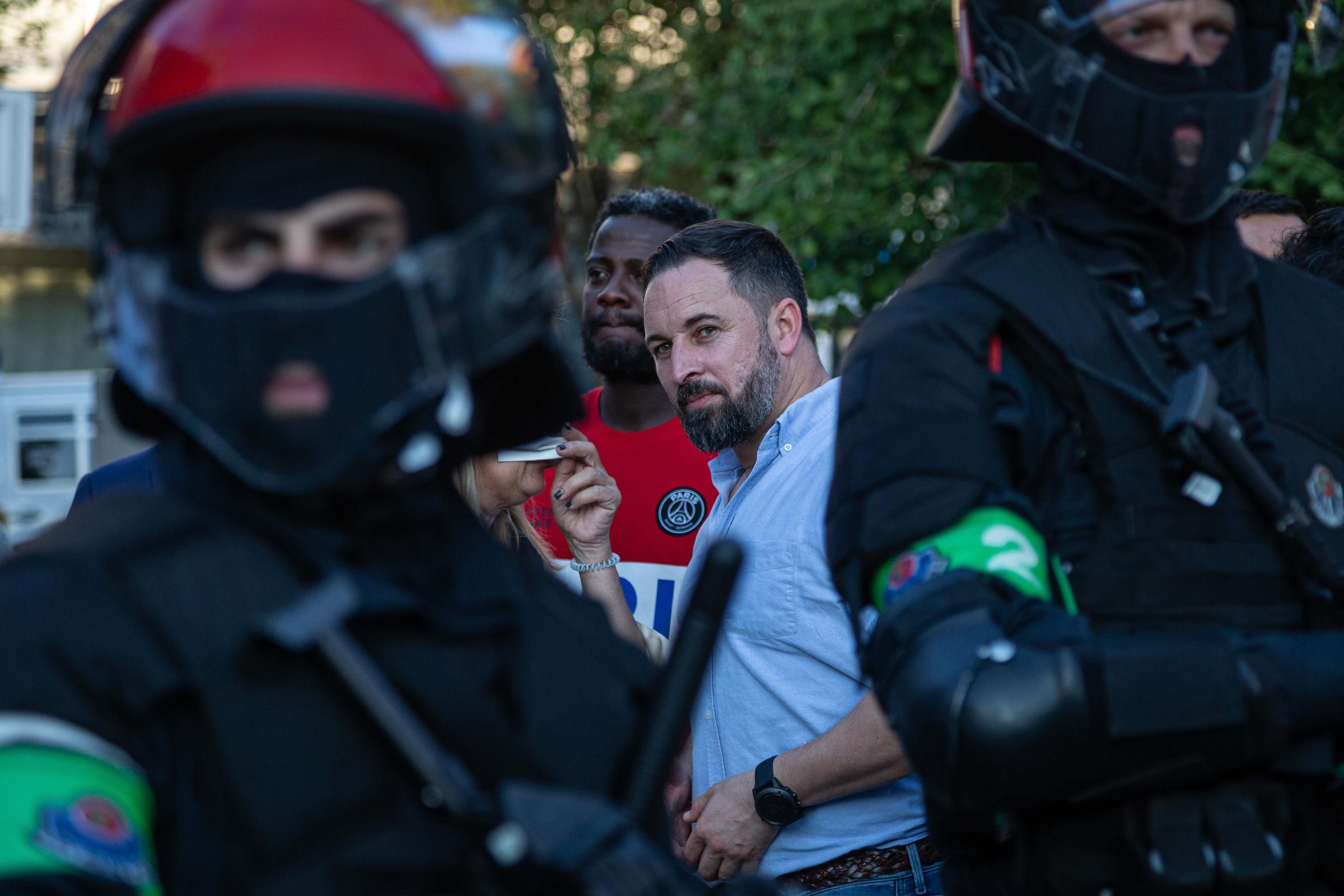 Basque Country - Santiago Abascal, leader of the Spanish nationalist political party of Spanish extreme right VOX...