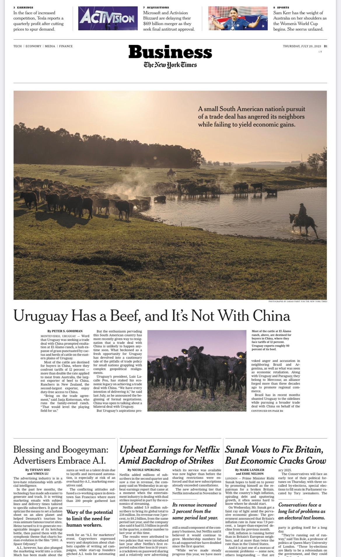 Uruguay Saw Opportunity in China. It Got Schooled in the Hazards of Trade | Sarah Pabst -   