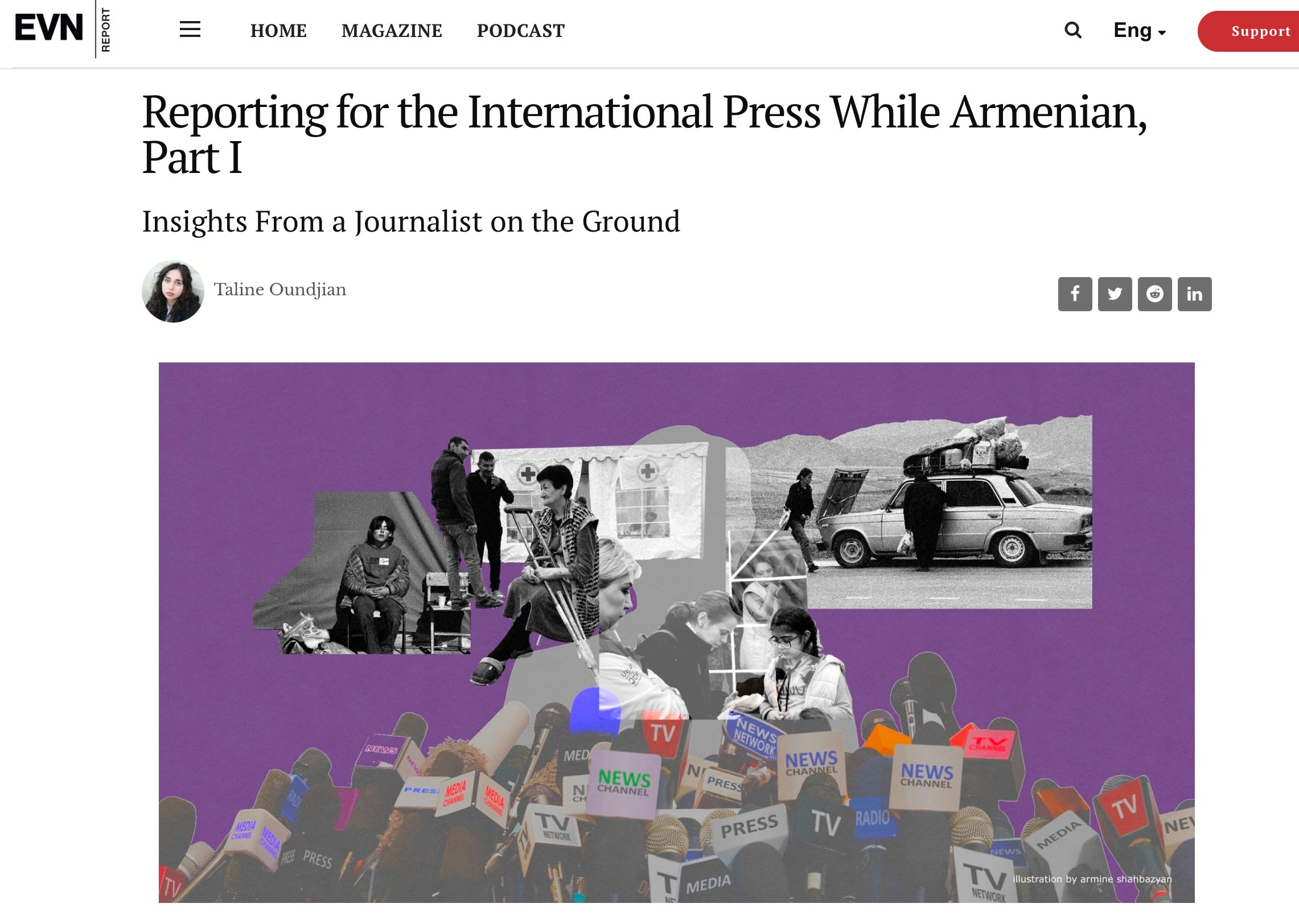 Taline Oundjian and the challenges of Armenian journalists while reporting for the international media