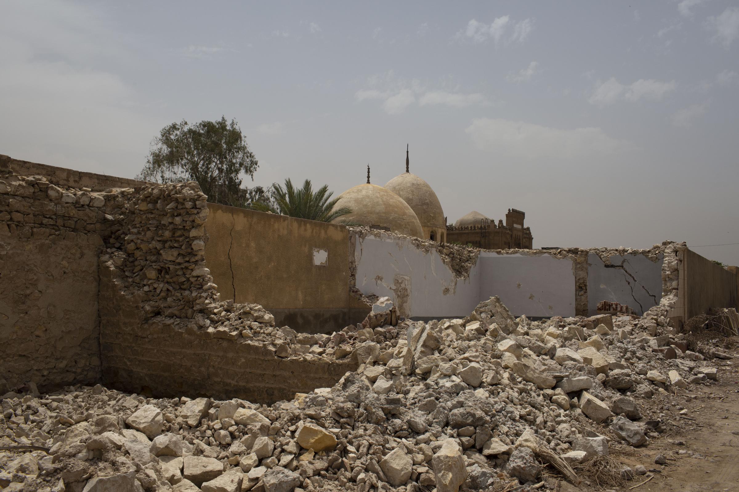 Bulldozers tear into Cairo's historic Islamic cemeteries - A view of the cemeteries that were demolished in Qarafa...