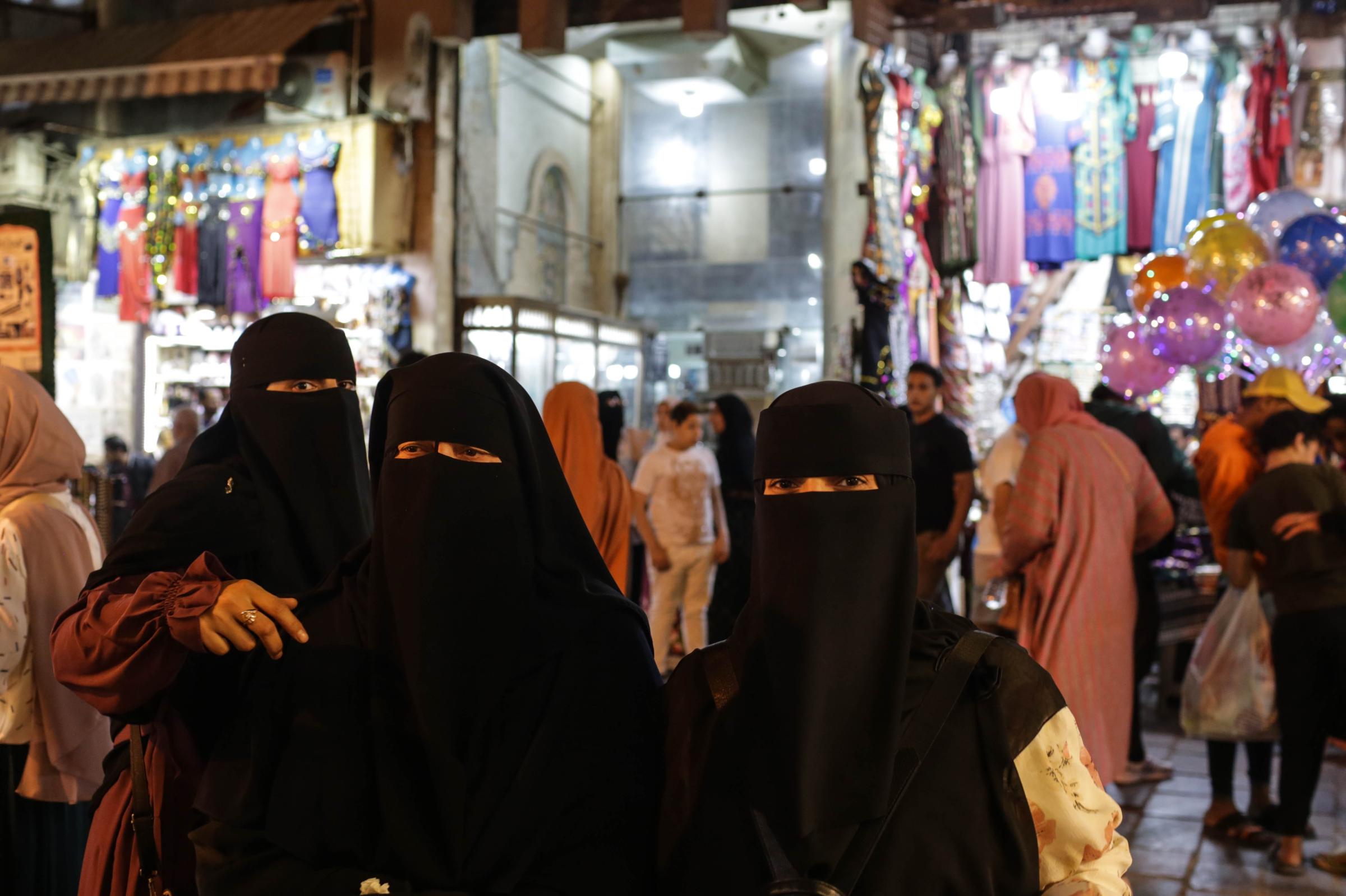 Ramadan in Cairo - People walk through the Khan el-Khalili popular tourist...