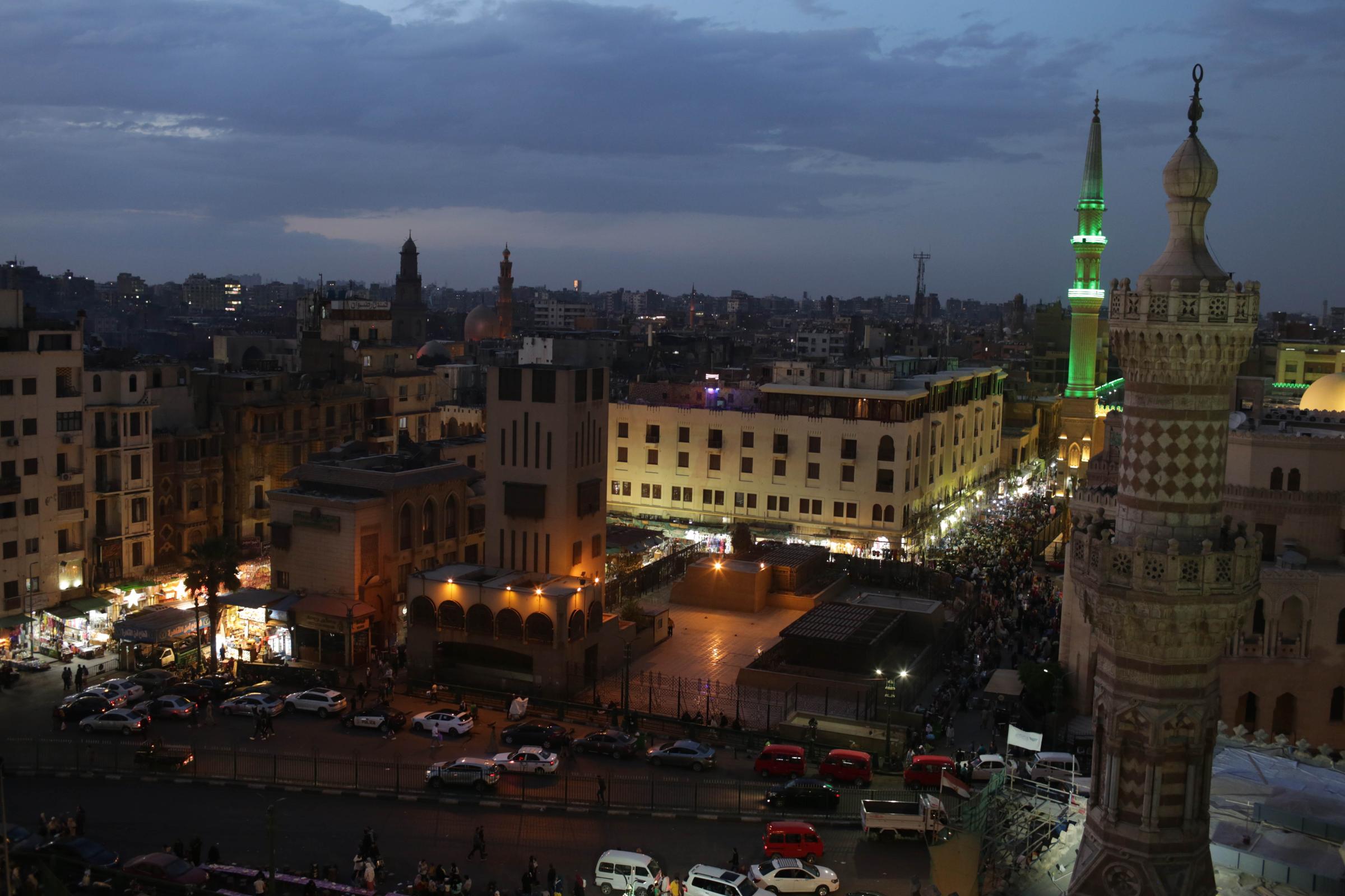 Ramadan in Cairo - A general view of Khan el-Khalili popular tourist Islamic...