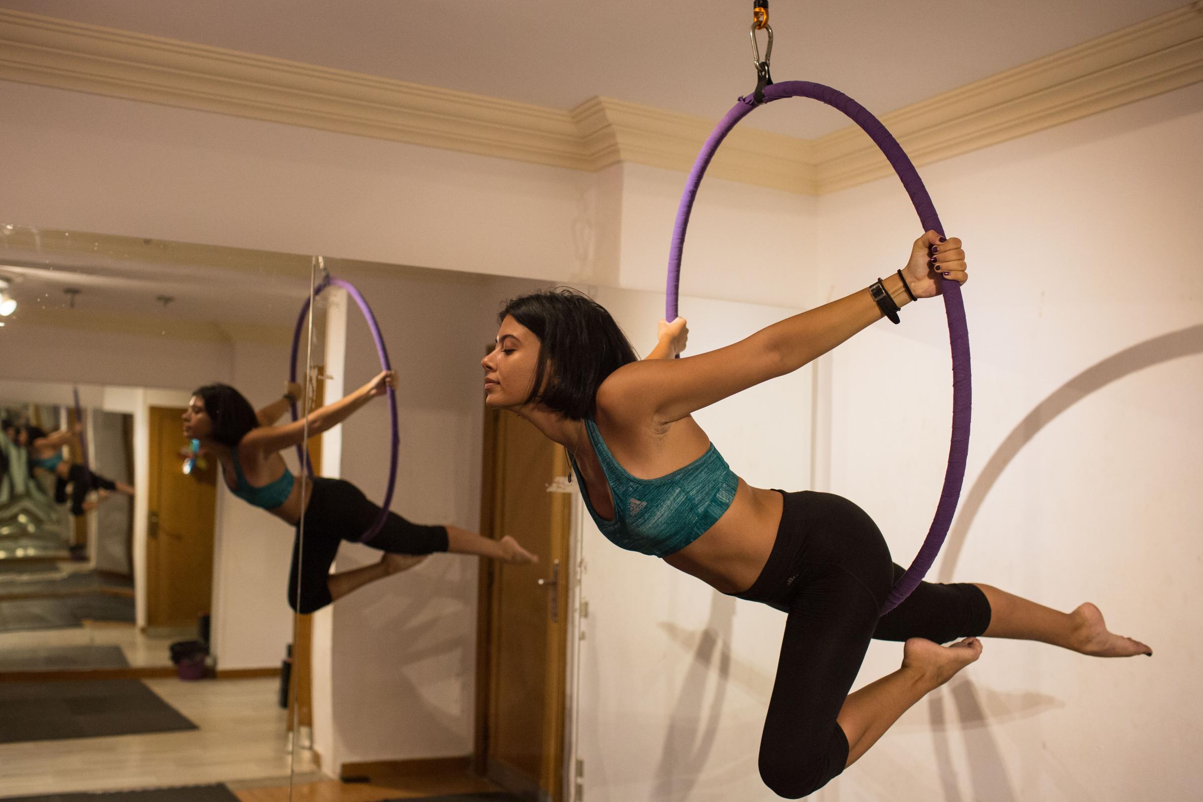 Yasmine Hossam, 21, pharmacy student Yasmine started practicing pole fitness a year ago after encouragement from some of her friends at first....