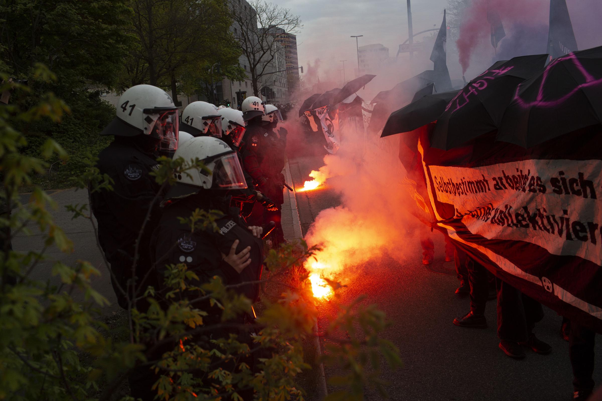 International Workers' Day demonstration in Hamburg - 