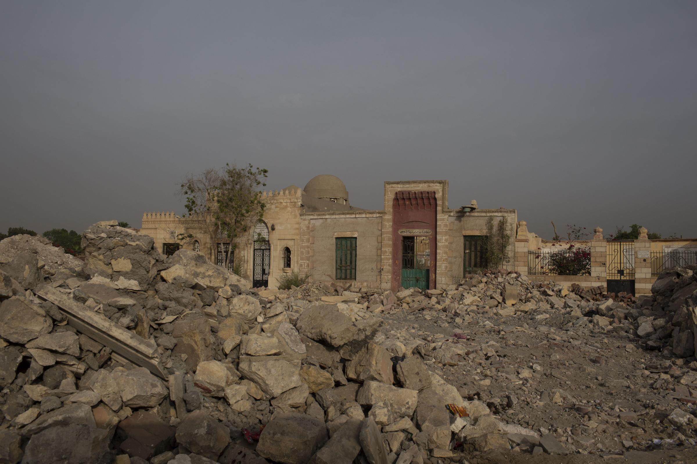 Bulldozers tear into Cairo's historic Islamic cemeteries - A view of the cemeteries that were demolished at Sayyida...