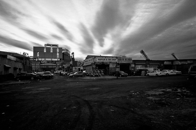  The Iron Triangle at night, Willets Point, Queens 