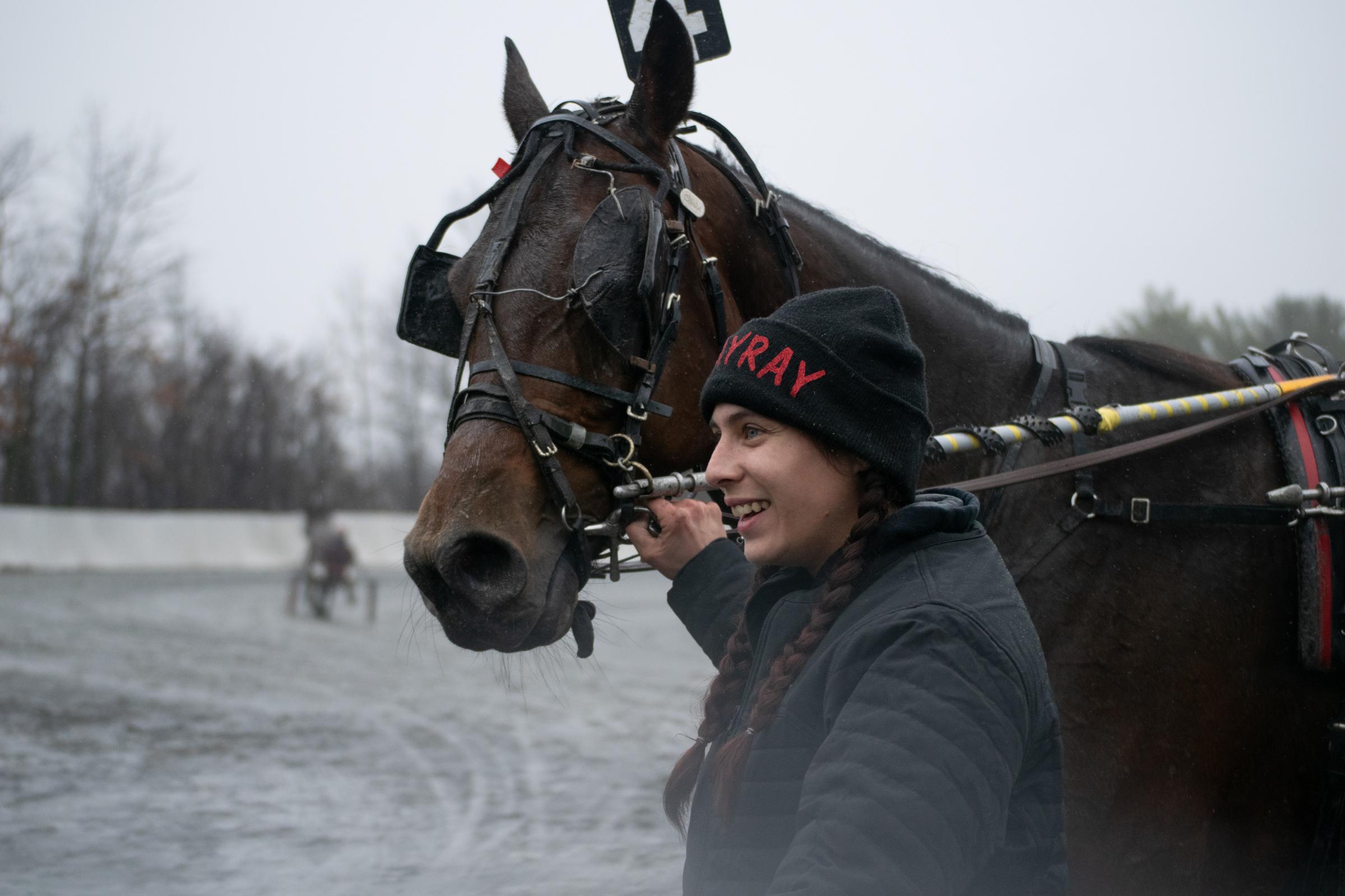 Horse Racing -  Horses compete in the last day of harness racing at the...