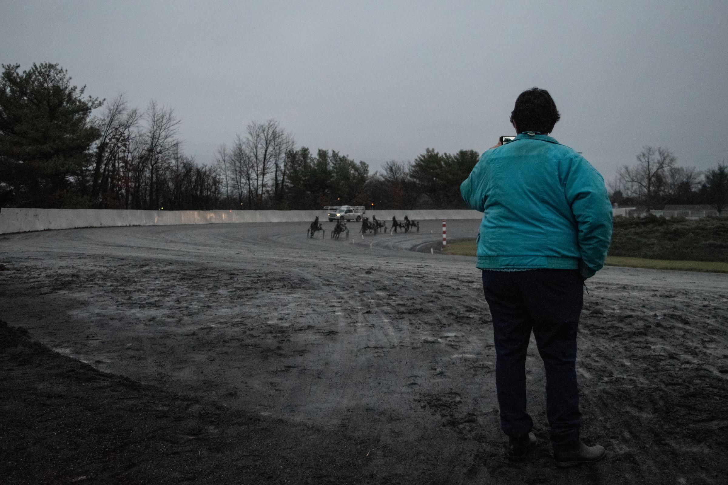 Horse Racing -  Horses compete in the last day of harness racing at the...