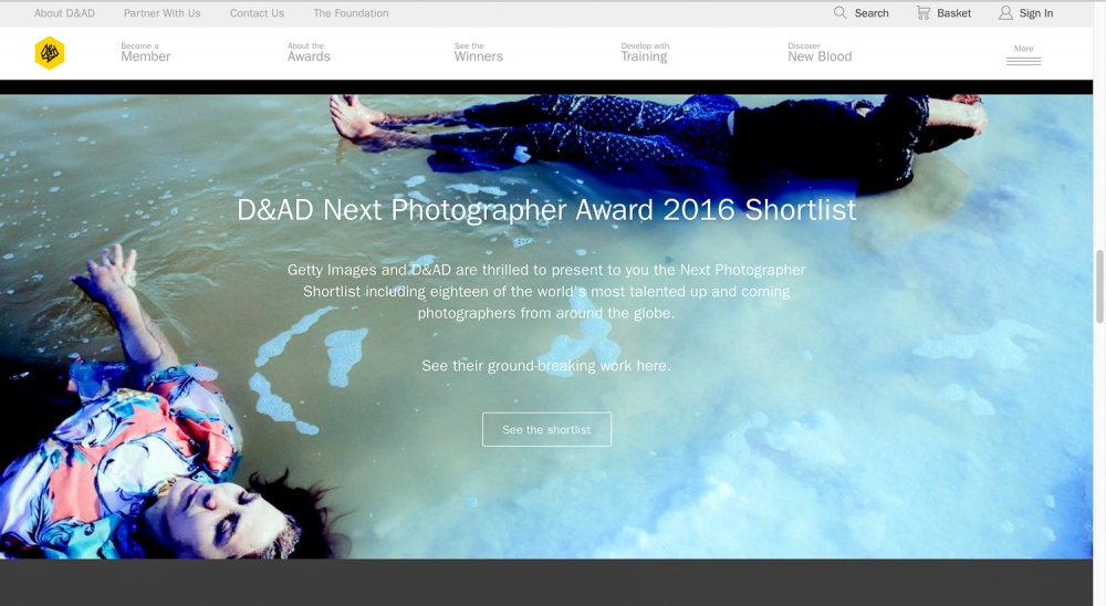 Thumbnail of Shortlisted as D&AD Next Photographer Award 2016