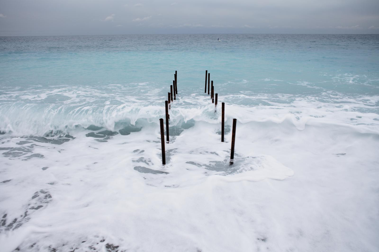 Wintry sea in Nice | Buy this image