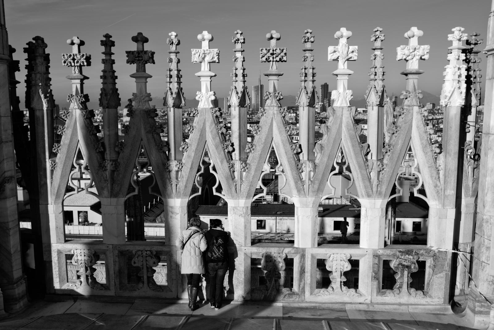 Tourists on the roof of Milan Cathedral | Buy this image