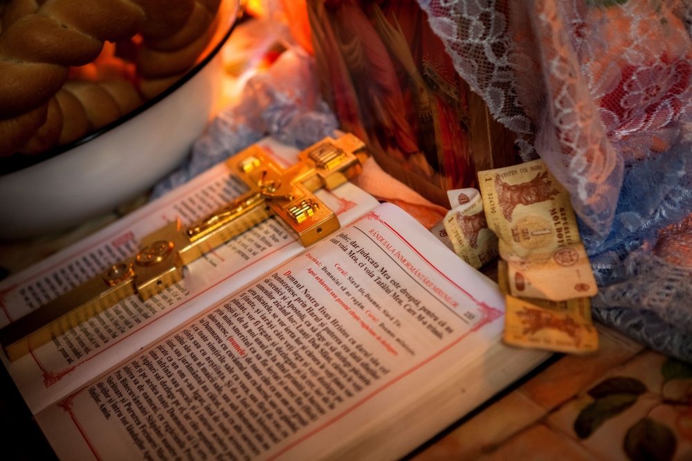 Bible at an orthodox church in Moldova