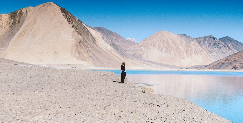A young Israeli woman by the sh...hina border in Ladakh.Â â€¨â€¨ 