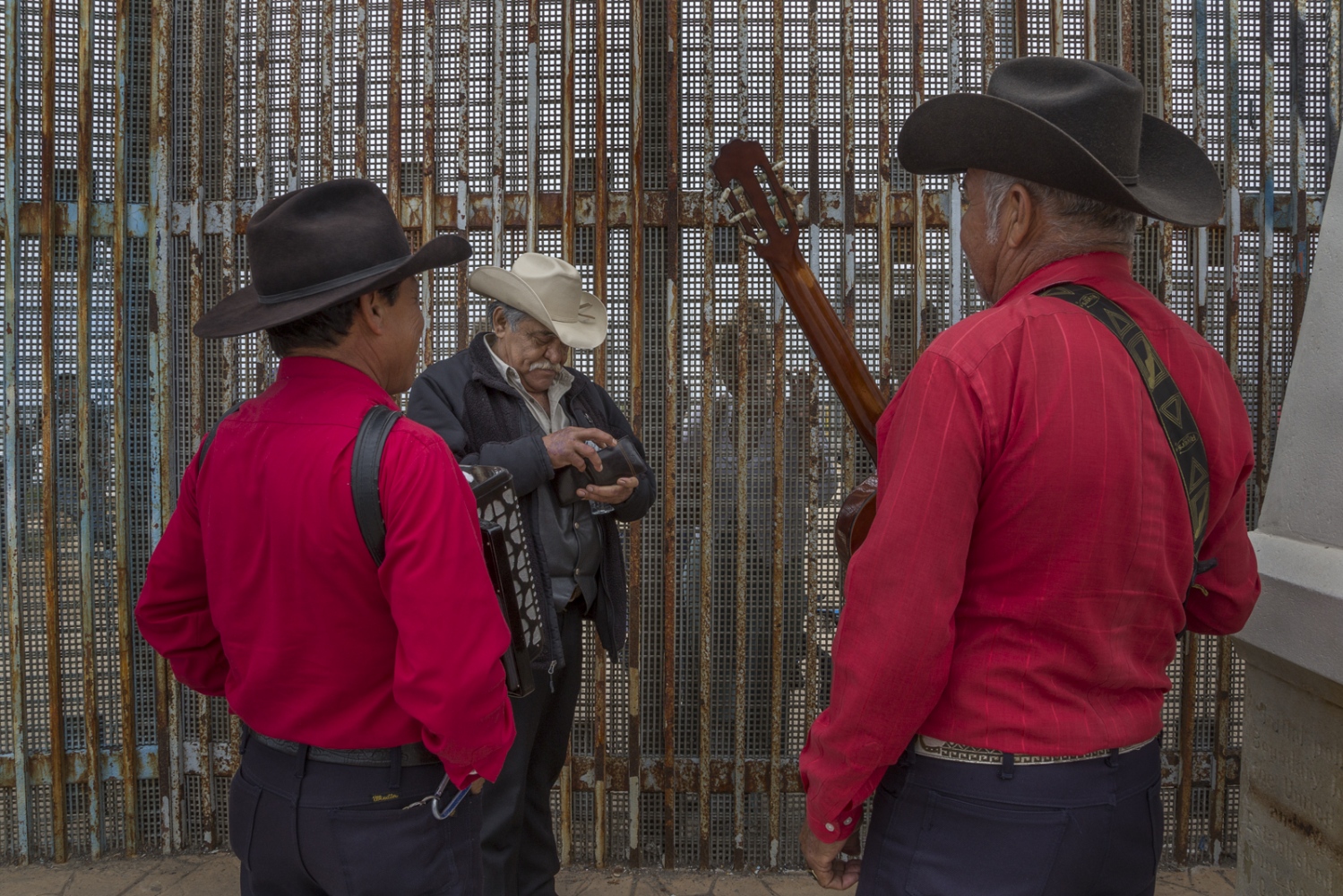 The Wall - Jose Marquez hires Mexican norteño musicians to...